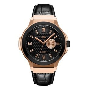 Men's Saxon 48 Croc Embossed
Leather Strap Watch, 47.5mm